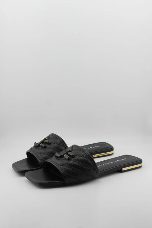 Jorge Bischoff Quilted Slide Sandals with Buckle